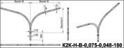 кронштейны для гранёных опор к2к-1,5-2,5-0,075-0,048(15-180)